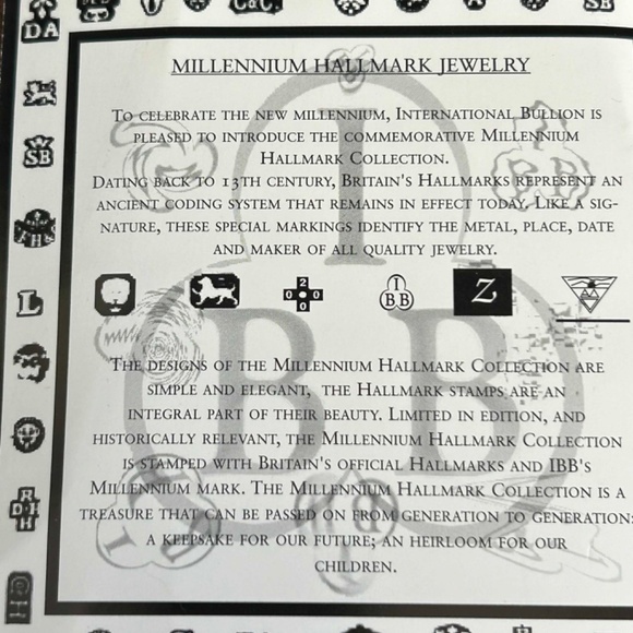 RING, COMMEMORATIVE MILLENNIAL 2000 STERLING SILVER .925, LIMITED EDITION BY IBB - Picture 13 of 16